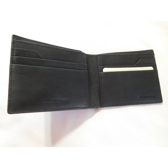 COLE HAAN BLACK Wallet Mens Men BLACKLeather BRAND NEW Credit Card Holder